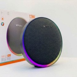 Large Sphere Design Portable RGB Wireless Bluetooth Speaker Subwoofer with Hi-Fi Sound Output (Silver)