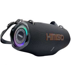 Portable Outdoor Bluetooth 5.3 Battle Drum Speaker with RGB Lights (Black)