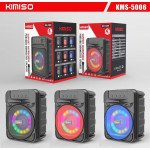 Wholesale RGB LED Light Ring Circle Portable Bluetooth Speaker KMS5006 for Phone, Device, Music, USB (Blue)