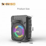 Wholesale RGB LED Light Ring Circle Portable Bluetooth Speaker KMS5006 for Phone, Device, Music, USB (Red)