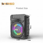 Wholesale RGB LED Light Ring Circle Portable Bluetooth Speaker KMS5006 for Phone, Device, Music, USB (Blue)