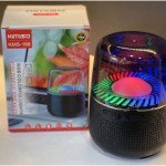 Wholesale Colorful Light Dome Portable Wireless Bluetooth Speaker KMS-168 for Universal Cell Phone And Bluetooth Device (Black)