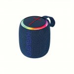 Wholesale Portable Bluetooth Speaker with RGB LED Light - Round Drum Design for Wireless Audio Streaming KMS215 for Universal Cell Phone And Bluetooth Device (Blue)