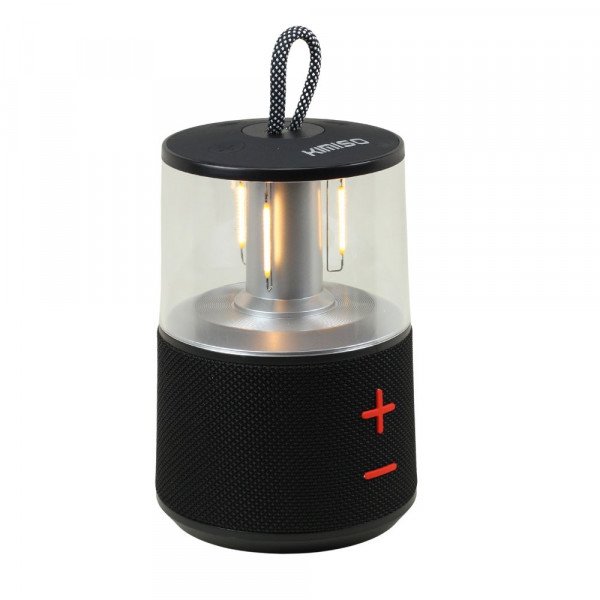 Wholesale Portable Bluetooth Speaker with Light Lamp and Carry Handle for Outdoor Adventures KMS265 for Universal Cell Phone And Bluetooth Device (Black)