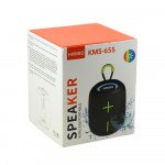 Wholesale Portable Bluetooth Speaker with RGB Lights and Powerful Sound - Perfect for Parties and Outdoor Events KMS655 for Universal Cell Phone And Bluetooth Device (Dark Gray)