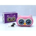 Wholesale Cute Owl Design LED Portable Wireless Bluetooth Speaker L23 for Universal Cell Phone And Bluetooth Device (Hot Pink)