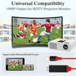 Wholesale IP Lighting to HDMI Adapter 6.5FT 1080P HDTV Cable Adapter Digital AV Sync Phone Screen on HD TV for Universal Apple iPhone Cell Phone And Device (Red)