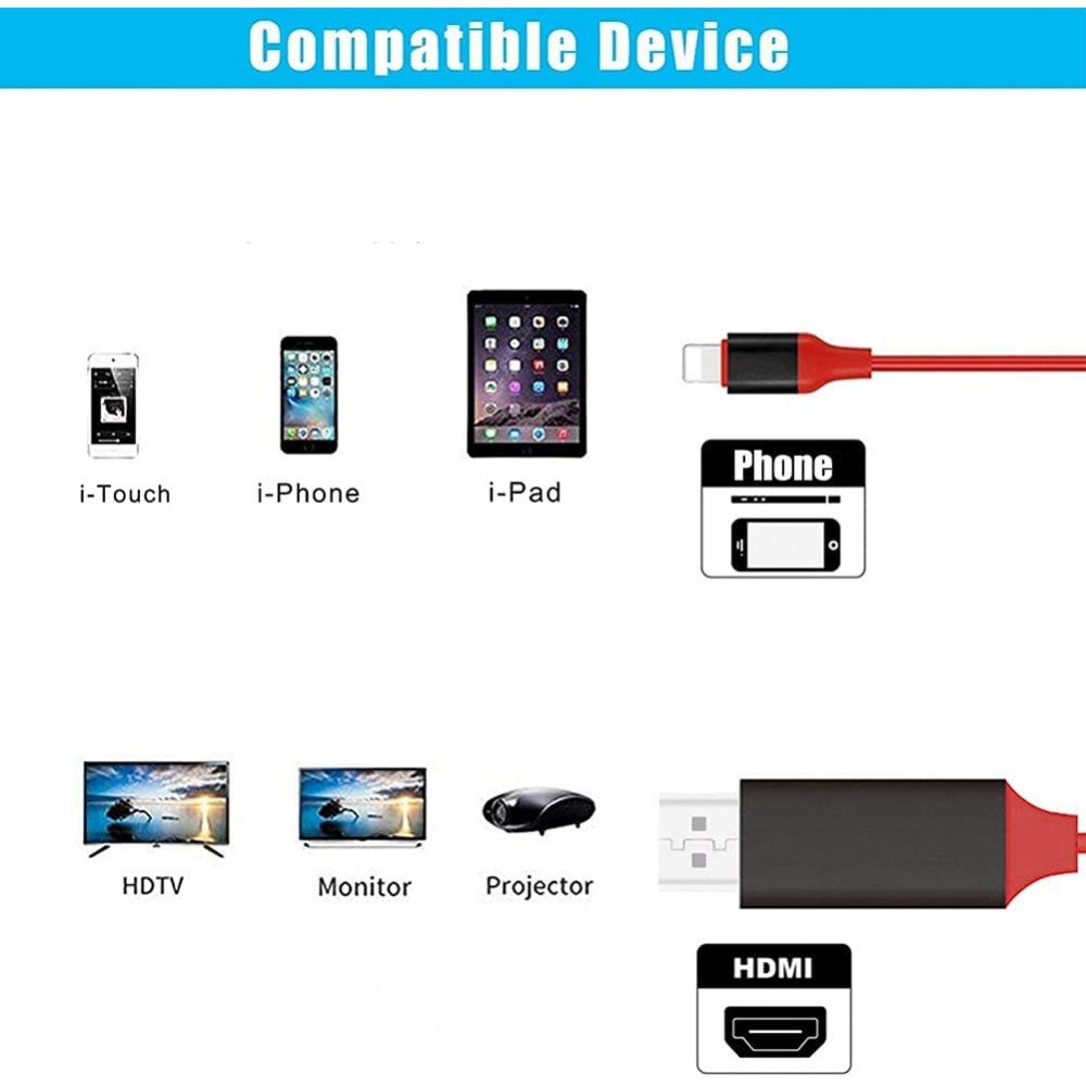 Wholesale IP Lighting to HDMI Adapter 6.5FT 1080P HDTV Cable
