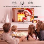 Wholesale IP Lighting to HDMI Adapter 6.5FT 1080P HDTV Cable Adapter Digital AV Sync Phone Screen on HD TV for Universal Apple iPhone Cell Phone And Device (Red)