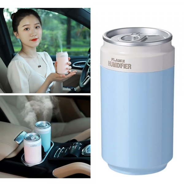 Wholesale Colorful Soda Can Design Humidifier with Colorful Mist - Flame Color Effect LA0609 for Home, Office & Outdoor Use (Blue)