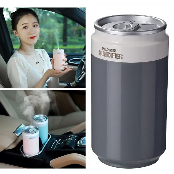 Wholesale Colorful Soda Can Design Humidifier with Colorful Mist - Flame Color Effect LA0609 for Home, Office & Outdoor Use (Gray)