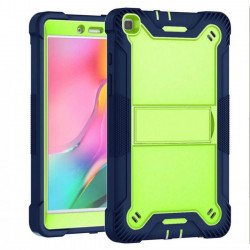 Heavy Duty Full Body Shockproof Protection Kickstand Hybrid Tablet Case Cover for Apple iPad 9.7 [2018 / 2017] (Blue Green)