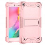 Wholesale Shockproof Durable Heavy Duty Hybrid Sturdy Kickstand Protective Tablet Cover Case for Samsung Galaxy Tab A7 Lite (2021) (Rose Gold)