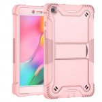 Wholesale Shockproof Durable Heavy Duty Hybrid Sturdy Kickstand Protective Tablet Cover Case for Samsung Galaxy Tab A7 Lite (2021) (Rose Gold)