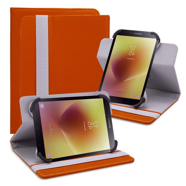 Wholesale Universal Protective Leather Cover Stand Tablet Case for Universal 9 Inch Tablets (Orange)