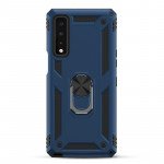 Wholesale Tech Armor Ring Stand Grip Case with Metal Plate for LG Stylo 7 4G [Not for Stylo 7 5G] (Navy Blue)
