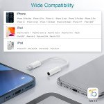 Wholesale Premium 3.5mm AUX Audio Jack to Lightning Earphone Adapter Dongle (Plug and Play) for Universal Cell Phone, Device and More (White)
