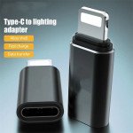 Wholesale Type-C (USB C) to Lightning Adapter Keychain Cable Charger - Fast Charging Converter for Universal Cell Phone, Device and More (Black)