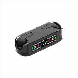 Crystal Clear Transparent Shell Design TWS Bluetooth Earbuds Premium Sound Quality With Battery Display M12Max for Universal Cell Phone And Bluetooth Device (Black) Crystal Clear Transparent Shell Design TWS Bluetooth Earbuds Premium Sound Quality With Battery Display M12Max for Universal Cell Phone And Bluetooth Device (Black)