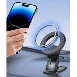 MagSafe Car Mount 360° Rotating Magnetic Dashboard Phone Holder with Powerful Magnets M220 for Universal Cell Phone with Magsafe Built-In (Black) MagSafe Car Mount 360° Rotating Magnetic Dashboard Phone Holder with Powerful Magnets M220 for Universal Cell Phone with Magsafe Built-In (Black)
