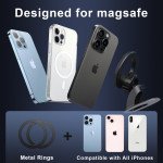 Wholesale MagSafe Car Mount 360° Rotating Magnetic Dashboard Phone Holder with Powerful Magnets M220 for Universal Cell Phone with Magsafe Built-In (Black)