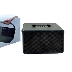 Powerful Stereo Bass and Subwoofer Design Bluetooth Speaker – Portable Sound Box with Carrying Strap (Black)