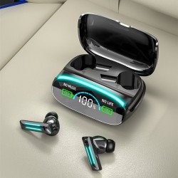 TWS Wireless Bluetooth Earphones High-Quality Sound with Deep Bass Comfort Fit M39 for Universal Cell Phone And Bluetooth Device (Black)