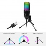Wholesale Universal RGB Light USB Microphone for Professional Sound Recording ME3-1 for Universal Cell Phone And Bluetooth Device (Black)