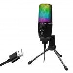 Wholesale Universal RGB Light USB Microphone for Professional Sound Recording ME3-1 for Universal Cell Phone And Bluetooth Device (Black)