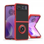Wholesale Tuff Slim Armor Hybrid Ring Stand Case for Motorola Razr 2023 (Red)