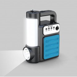 Handle LED Light Portable Wireless Bluetooth Speaker for Indoor and Outdoor for iPhone, Cell Phone, Universal Devices MS1726BT (Blue)