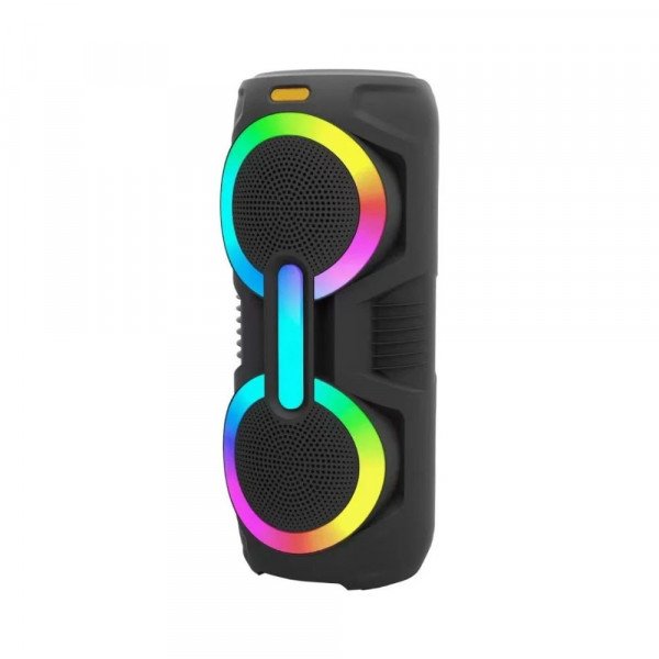 Wholesale LED Light Tower Wireless Bluetooth Speaker with Multi-Color Display for Indoor Outdoor Entertainment MS2049 for Universal Cell Phone And Bluetooth Device (Black)