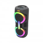 Wholesale LED Light Tower Wireless Bluetooth Speaker with Multi-Color Display for Indoor Outdoor Entertainment MS2049 for Universal Cell Phone And Bluetooth Device (Black)