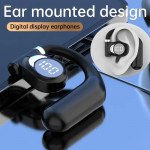 Wholesale Single Ear Earpiece Open Conductive Bluetooth Wireless Earphone With LED Battery Display MSL-15 for Universal Cell Phone And Bluetooth Device (Black)