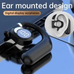 Wholesale Single Ear Earpiece Open Conductive Bluetooth Wireless Earphone With LED Battery Display MSL-15 for Universal Cell Phone And Bluetooth Device (Black)