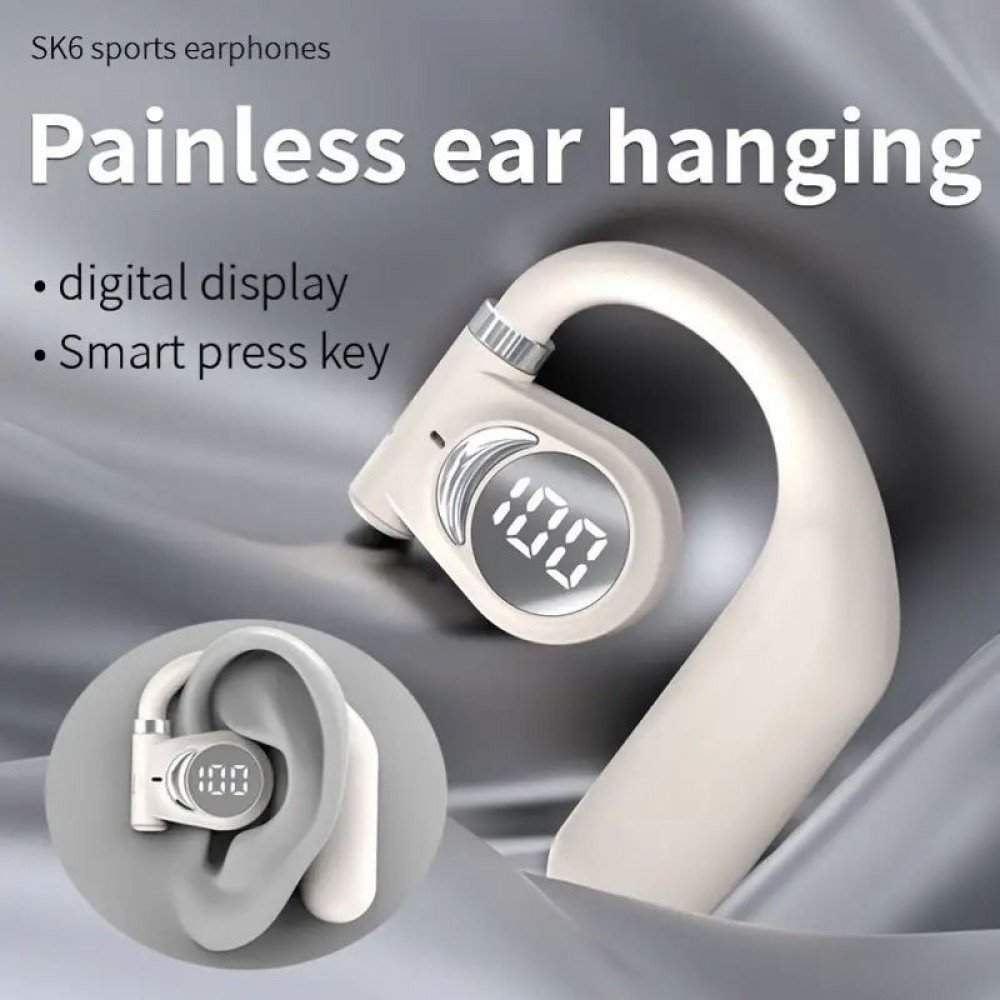 Wholesale Single Ear Earpiece Open Conductive Bluetooth Wireless Earphone  With LED Battery Display MSL-15 for
