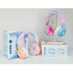 Wholesale Fluffy Over-Ear Bluetooth Headphones with LED Paw Design - Comfortable Skin-Friendly Wear MSL807 for Universal Cell Phone And Bluetooth Device (Pink)