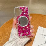 Wholesale Glitter Rhinestone Diamond Fashion Mirror Jewel Phone Case for Apple iPhone 17 Air (Hot Pink)