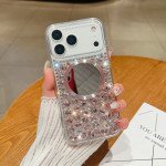 Wholesale Glitter Rhinestone Diamond Fashion Mirror Jewel Phone Case for Apple iPhone 17 (Pink)