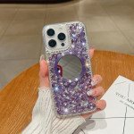 Wholesale Glitter Rhinestone Diamond Fashion Mirror Jewel Phone Case for Apple iPhone 17 Air (Purple)