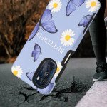 Wholesale Glossy Design Fashion Dual Layer Armor Defender Hybrid Protective Case Cover for Motorola Moto G 5G (2022) (Butterflies)