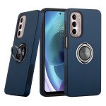 Wholesale Dual Layer Armor Hybrid Stand Ring Case for Motorola Moto G 5G (2022) (Navy Blue)
