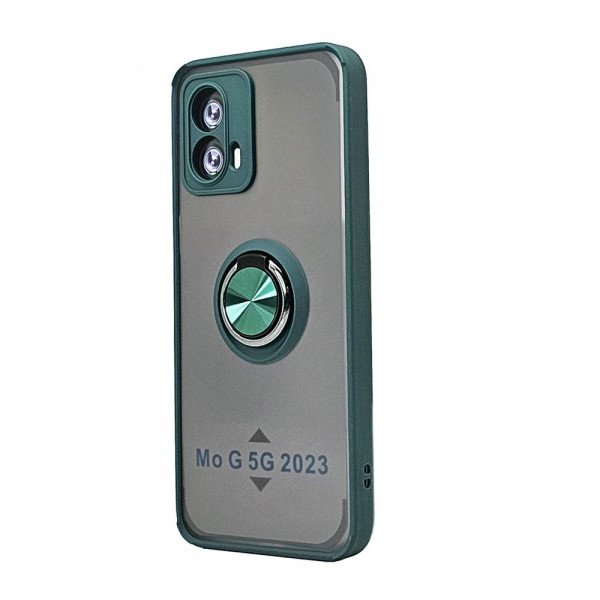 Wholesale Tuff Slim Armor Hybrid Ring Stand Case for Motorola Moto G 5G 2023 (Green)