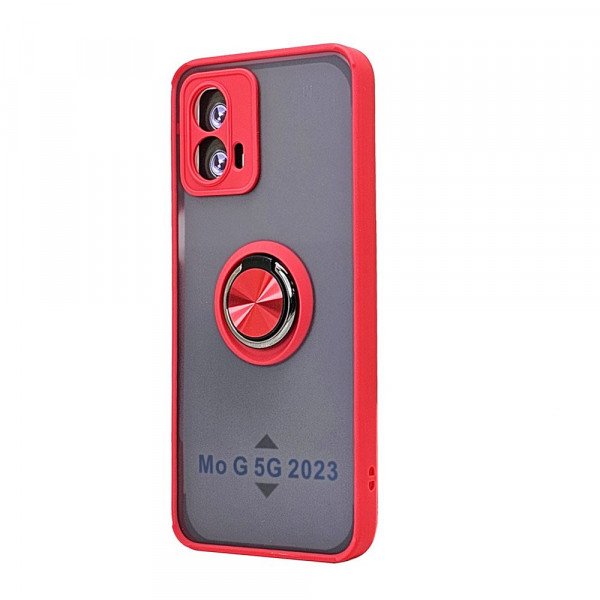 Wholesale Tuff Slim Armor Hybrid Ring Stand Case for Motorola Moto G 5G 2023 (Red)