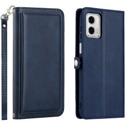 Premium PU Leather Folio Wallet Front Cover Case with Card Holder Slots and Wrist Strap for Motorola Moto G 5G 2023 (Navy Blue) Premium PU Leather Folio Wallet Front Cover Case with Card Holder Slots and Wrist Strap for Motorola Moto G 5G 2023 (Navy Blue)
