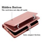 Wholesale Premium PU Leather Folio Wallet Front Cover Case with Card Holder Slots and Wrist Strap for Motorola Moto G 5G 2023 (Rose Gold)