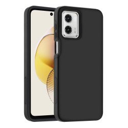 Glossy Dual Layer Armor Defender Hybrid Protective Case Cover for Motorola Moto G 5G 2023 (Black)
