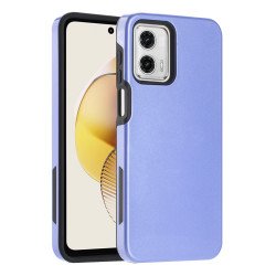 Glossy Dual Layer Armor Defender Hybrid Protective Case Cover for Motorola Moto G 5G 2023 (Purple)