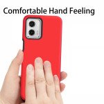 Wholesale Glossy Dual Layer Armor Defender Hybrid Protective Case Cover for Motorola Moto G 5G 2023 (Red)