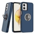 Wholesale Dual Layer Armor Hybrid Stand Ring Case for Motorola Moto G 5G 2023 (Navy Blue)